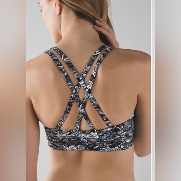 Lululemon Energy bra size 8 Nami Wave Black - Picture 4 of 9